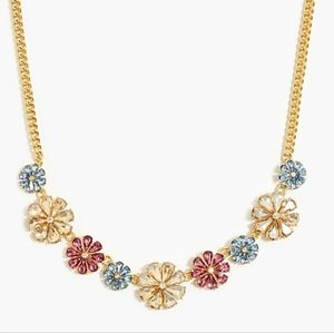 J. Crew Crystal Floral Statement Necklace